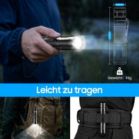 Mini lanternă reîncărcabilă LED GEARLITE – 2000 lumeni, super luminoasă, cu zoom 7
