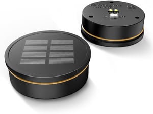 GEARLITE Napelemes lámpa csere tetőfej 8 cm, 2 LED meleg/fehér fény, 800 mAh, 2 db