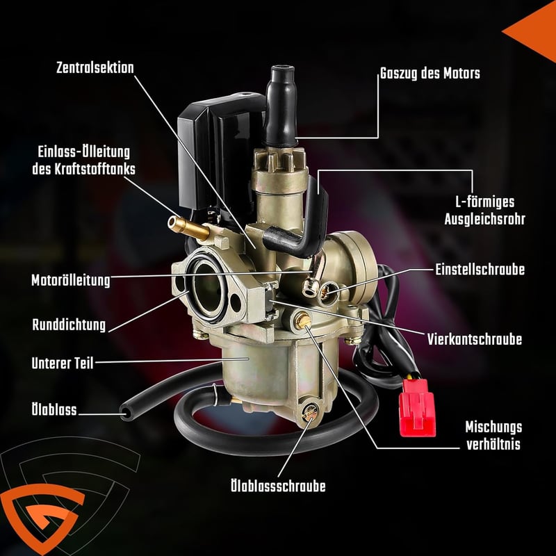 GEARMONSTER 17 mm Karburátor Peugeot Speedfight 1 & 2 50cc Robogókhoz - Elektromos Szívató, Alumínium, Honda Elite DIO 50 Kompatibilis