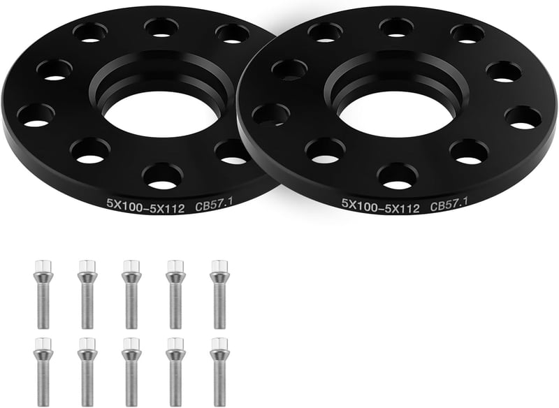 GEARMONSTER 2x10mm Kerékközépítő Szett 57.1 5x100 5x112 M14x1.5x50 Kerékcsavarokkal