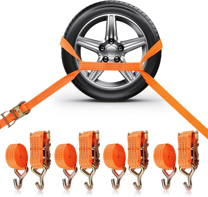GEARMONSTER 4 db Szállítási Rögzítőszíj 3m 35mm Kerekekhez Utánfutóhoz Autóhoz