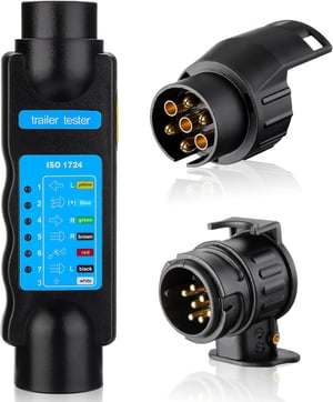 Tester osvetlenia prívesu GEARMONSTER 7/13 pin 12V – čierny