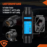 GEARMONSTER 7 Pin Utánfutó Teszter 12V Világítás Diagnosztika Karavánhoz 4