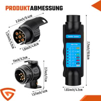GEARMONSTER 7 Pin Utánfutó Teszter 12V Világítás Diagnosztika Karavánhoz 6