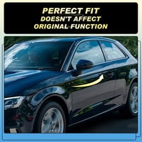 GEARMONSTER Audi A3 S3 8V RS3 Visszapillantó Tükör Borítás - Fényes Fekete Tükörkupak Szett 2013-2019 Modellekhez - Könnyen Felszerelhető AB 5