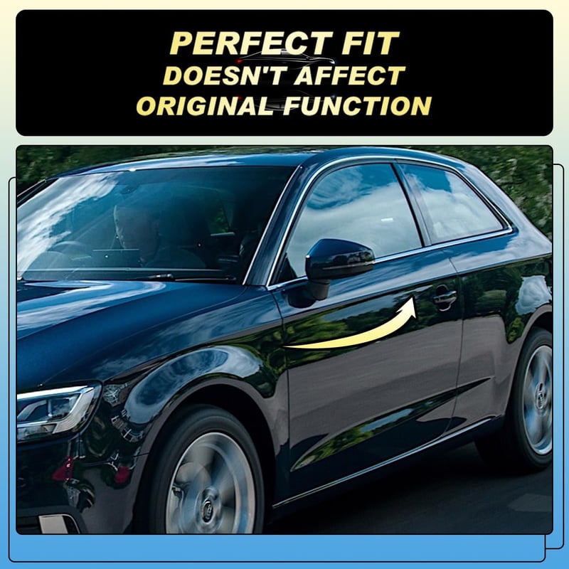 GEARMONSTER Audi A3 S3 8V RS3 Visszapillantó Tükör Borítás - Fényes Fekete Tükörkupak Szett 2013-2019 Modellekhez - Könnyen Felszerelhető AB
