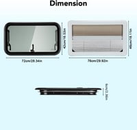 GEARMONSTER Csuklós Lakóautó Ablak 700x400mm Redőnnyel és Szúnyoghálóval 8