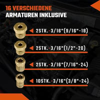 GEARMONSTER Fékcsőperemező Készlet - 7,62m Rézbevonatú Fékcső (4,75mm), 20 Csatlakozóval, Hajlítófogóval - Univerzális Fék és Üzemanyagrends 6