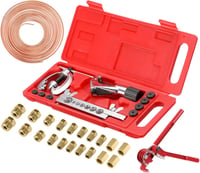 GEARMONSTER Fékcsőperemező Készlet - 7,62m Rézbevonatú Fékcső (4,75mm), 20 Csatlakozóval, Hajlítófogóval - Univerzális Fék és Üzemanyagrends 1