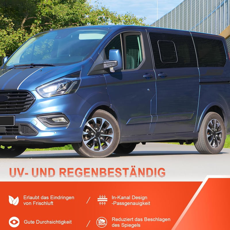 GEARMONSTER Ford Tourneo Custom/Transit Custom ablakcsatornák 2012-2024 fekete 2db