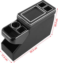 GEARMONSTER Középkonzol VW T5 T6 T6.1 Transporter fekete fényes bőr pohártartó telefontartó 9