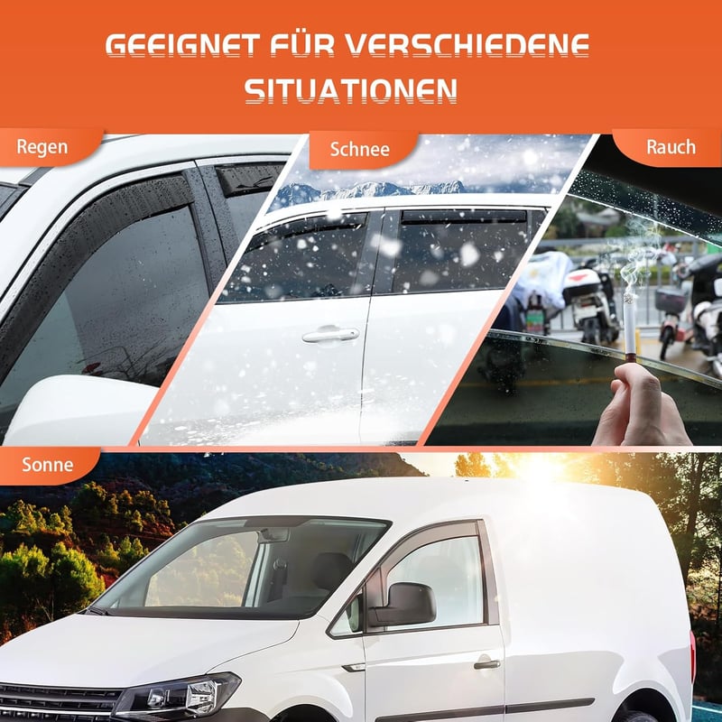 GEARMONSTER Szélterelő Volkswagen Caddy 2005-2018 Fekete 2db