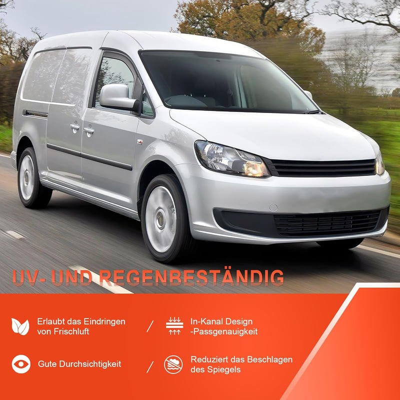 GEARMONSTER Szélterelő Volkswagen Caddy 2005-2018 Fekete 2db