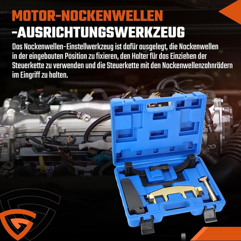 GEARMONSTER Vezérműtengely Beállító Készlet Mercedes-Benz M271 Motorokhoz - C180 C200 C230 Kompatibilis Időzítőlánc Állító Szerszám