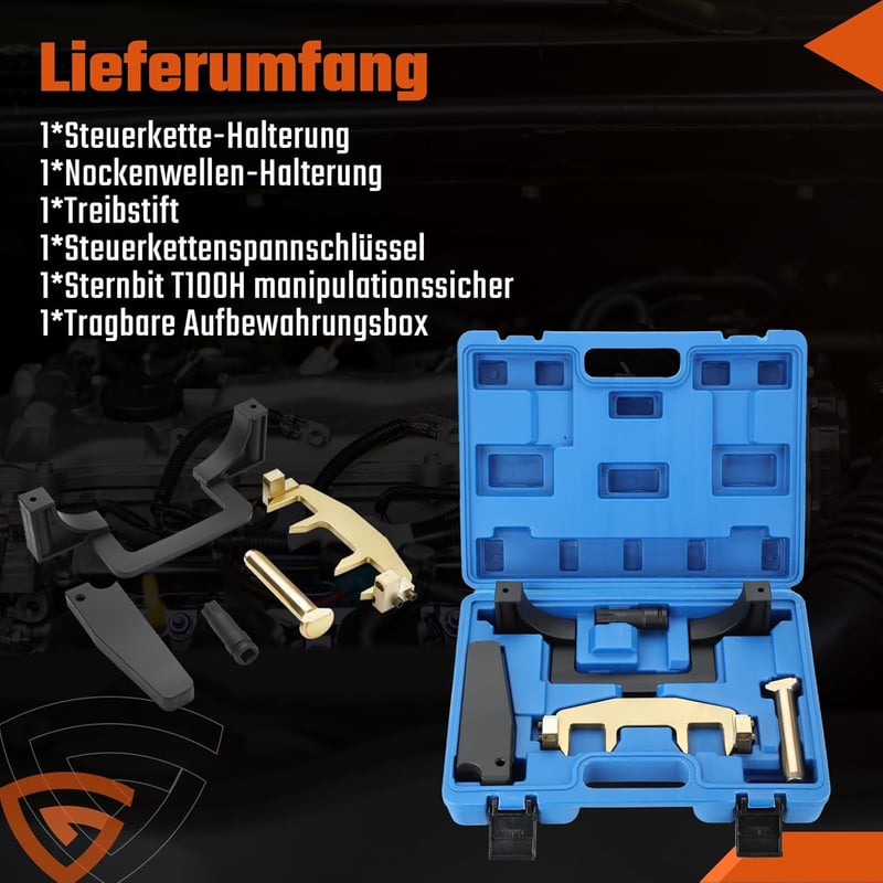 GEARMONSTER Vezérműtengely Beállító Készlet Mercedes-Benz M271 Motorokhoz - C180 C200 C230 Kompatibilis Időzítőlánc Állító Szerszám