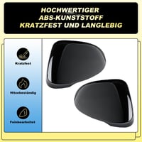GEARMONSTER Visszapillantó Tükör Borítás VW Golf 8 MK8 (2019-2021) - Fényes Fekete ABS Műanyag Tükörkupakok, Egyszerű Felszerelés, Stílusos  3
