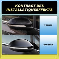 GEARMONSTER Visszapillantó Tükör Borítás VW Golf 8 MK8 (2019-2021) - Fényes Fekete ABS Műanyag Tükörkupakok, Egyszerű Felszerelés, Stílusos  7