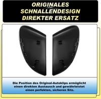 GEARMONSTER Visszapillantó Tükör Borítás VW Golf 8 MK8 (2019-2021) - Fényes Fekete ABS Műanyag Tükörkupakok, Egyszerű Felszerelés, Stílusos  5