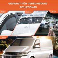 GEARMONSTER VW T5 (2003-2015) / T6 (2016-) ablak széldetektor esővédő, 2 db - fekete 5