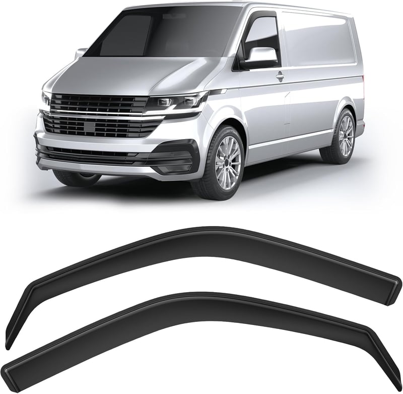 GEARMONSTER VW T5 (2003-2015) / T6 (2016-) ablak széldetektor esővédő, 2 db - fekete