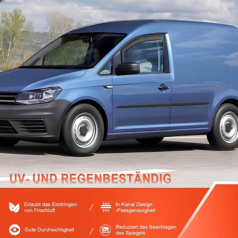 GEARMONSTER VW Caddy 2005-2018 ablakcsatornák szélvédő 2db fekete