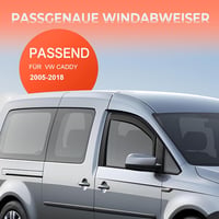 GEARMONSTER VW Caddy 2005-2018 ablakcsatornák szélvédő 2db fekete 3