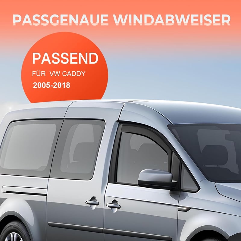 GEARMONSTER VW Caddy 2005-2018 ablakcsatornák szélvédő 2db fekete