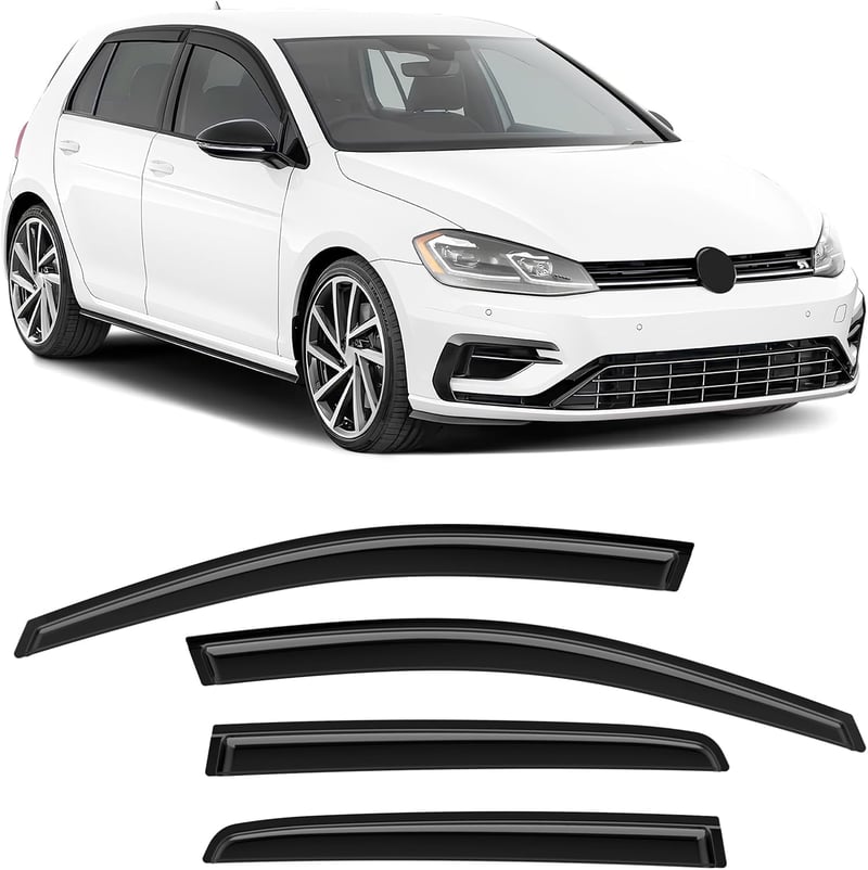 GEARMONSTER VW Golf 7 szélterelő, öntapadós ablakterelő szett 4db fekete