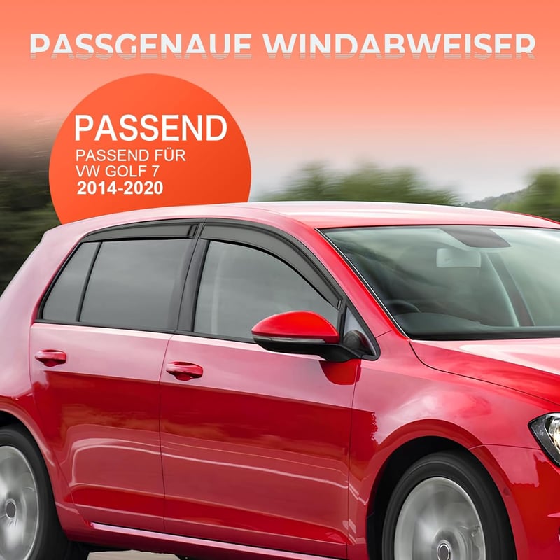 GEARMONSTER VW Golf 7 szélterelő, öntapadós ablakterelő szett 4db fekete
