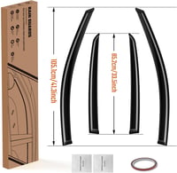 GEARMONSTER VW Golf 7 szélterelő, öntapadós ablakterelő szett 4db fekete 9