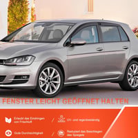 GEARMONSTER VW Golf 7 szélterelő, öntapadós ablakterelő szett 4db fekete 4