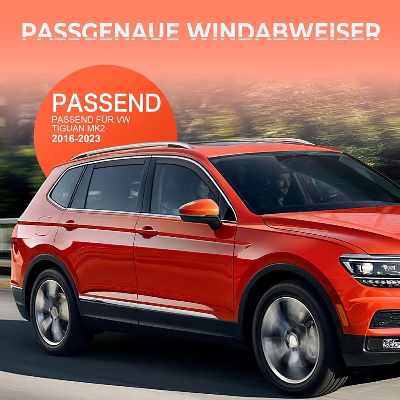 GEARZAAR Szélterelő Autó Ablak Fekete VW Tiguan 2016-2023 5 Ajtós Esővédő Szélvédő Deflektor Külső Szerelésű