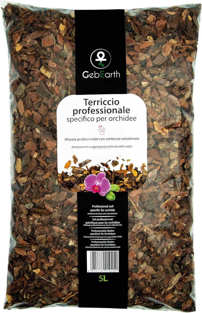 GebEarth Orchidea Talaj 5L Professzionális Orchidea Szubsztrát Összes Fajtához