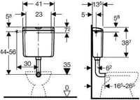 Rezervor WC Geberit AP 110 cu montaj jos 136.610.11.1 Alb 2