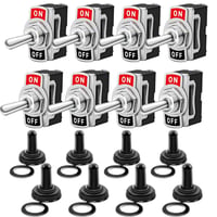 Gebildet 10A/12VDC Billenőkapcsoló Vízálló Kupakkal, 8 db Fekete - E356 - 8 Pack - Black with Cover 1