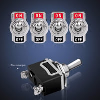Gebildet 10A/12VDC Billenőkapcsoló Vízálló Kupakkal, 8 db Fekete - E356 - 8 Pack - Black with Cover 2