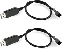 Gebildet 12V USB PC ventilátor tápkábel 3-pin 4-pin csatlakozó 2db 1