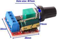 Gebildet 3db PWM motor szabályozó 5-35V 5A LED kijelzővel fordítható 4