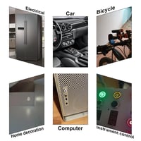 Gebildet 6 darabos fekete 12mm vízálló nyomógomb kapcsoló rozsdamentes acél 2A 12V/24V/125V/250VAC lapos fejű momentary 6