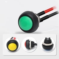 Gebildet 6db 12mm vízálló nyomógomb 250V/3A ON-OFF kapcsoló autóhoz 3