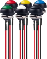 Gebildet 6db 12mm vízálló nyomógomb 250V/3A ON-OFF kapcsoló autóhoz 1