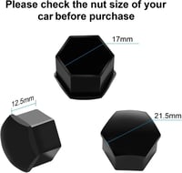 Gebildet Univerzális Kerékcsavar Kupak 17mm Fekete 20db Szerelőszerszámmal 5