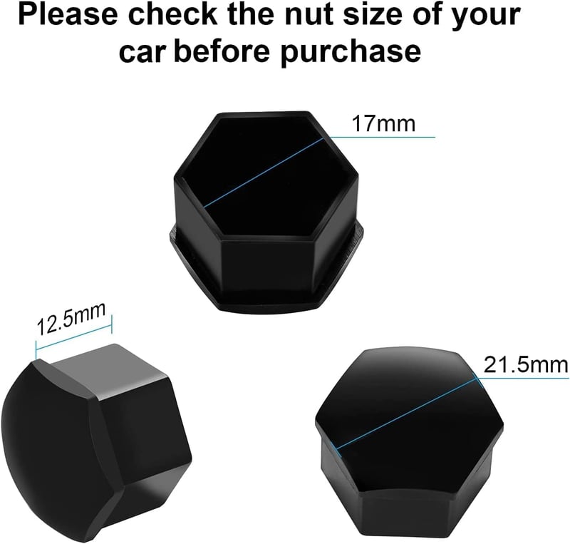Gebildet Univerzális Kerékcsavar Kupak 17mm Fekete 20db Szerelőszerszámmal