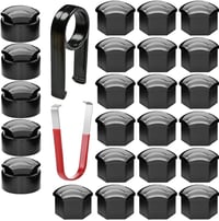 Gebildet Univerzális Kerékcsavar Kupak 17mm Fekete 20db Szerelőeszközzel 1
