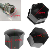 Gebildet Univerzális Kerékcsavar Kupak 21mm Fekete 20db Szerelőszerszámmal 7