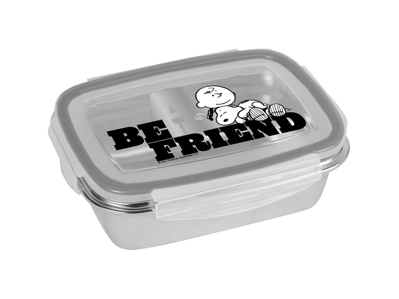GEDALABELS Peanuts Be a Friend Kutija za užinu 850 ml, nehrđajući čelik, Snoopy, hermetički zatvorena, prehrambena kvaliteta, šarena