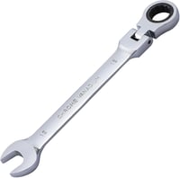 Cheie combinată cu clichet Gedlex de 15 mm, cotită, cu cap flexibil, din oțel crom-vanadiu, cu suprafață antiderapantă 1