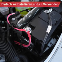 Gedlex Akkumulátor Kábel 35mm² 100cm - Oxigénmentes Réz Autó Kábelszett M10 Csatlakozóval, 150A, 12-24V Akkumulátorhoz, Piros-Fekete PVC Szi 6