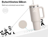 Gedux 1,2L termikus ivópalack szívószállal, vákuum szigetelés, cseppmentes - Coffee 6