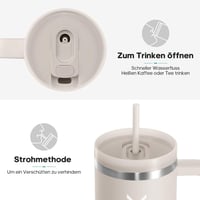 Gedux 1,2L termikus ivópalack szívószállal, vákuum szigetelés, cseppmentes - Coffee 2